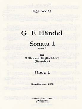 Illustration haendel sonate n° 1 op. 5