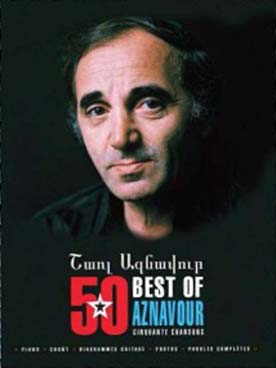 Illustration aznavour 50 best of chansons (p/v/g tab)