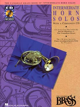 Illustration de CANADIAN BRASS BOOK of intermediate horn solos (the) + CD
