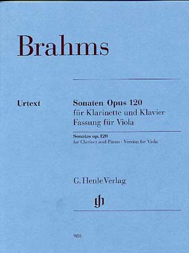 Illustration de Sonates op. 120/1-2 pour clarinette transcription alto et piano