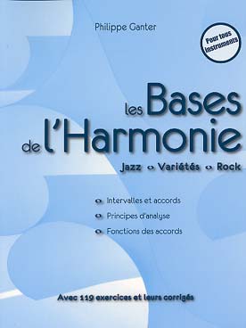 Illustration de Les Bases de l'harmonie jazz, variété et rock, avec 119 exercices et corrigés - Complet, 320 pages (6me édition 2021)  