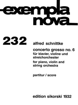 Illustration de Concerto grosso N° 6 pour piano, violon et orchestre à cordes