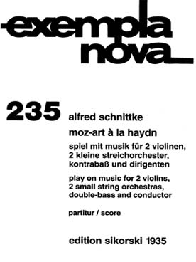 Illustration de Moz-art à la Haydn pour 2 violons, 2 petits orchestres à cordes, contrebasse et conducteur