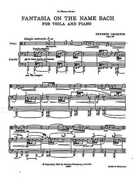 Illustration de Fantasia on the name of Bach op. 29