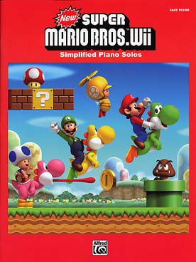 Illustration super mario series for wii piano facile