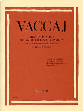 Illustration de Méthode pratique de chant italien - éd. Ricordi voix élevée