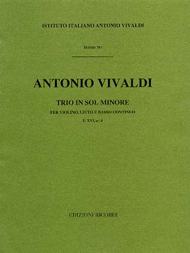 Illustration de Trio sonate RV85 F XVI/4 en sol m pour violon, luth et basse continue
