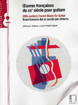 Illustration de ŒUVRES FRAN¢AISES du XXe siècle pour guitare choisies par Zigante : Roussel,  Migot, Ferroud, Sauguet, Auric....