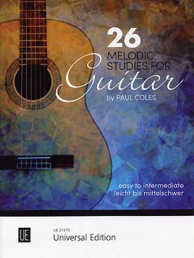 Illustration de 26 Melodic studies for guitar - Easy to intermediate