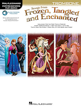 Illustration de DISNEY chansons de Frozen (la reine des neiges), Tangled (raiponce) et Enchanted (il était une fois) avec accompagnement play-along à télécharger