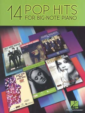 Illustration de 14 POP HITS FOR BIG NOTE PIANO