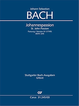 Illustration bach js passion st jean bwv 245 satb/pno