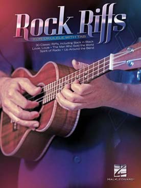 Illustration rock riffs for ukulele (tab)