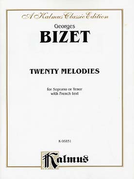 Illustration bizet melodies (20) op. 21 sop/tenor
