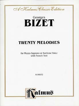 Illustration de 20 Mélodies op. 21 pour mezzo-soprano ou baryton et piano