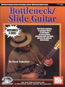 Illustration de Bottleneck slide guitar avec 3 CDs