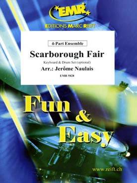 Illustration de SCARBOROUGH FAIR pour ensemble variable à 4 parties (percussion, piano et guitare en option)