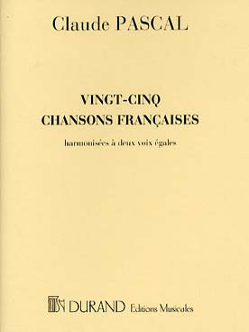 Illustration de 25 Chansons françaises à 2 voix égales a cappella