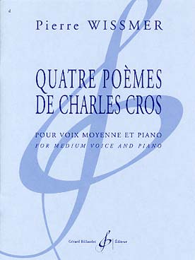 Illustration de Quatre poèmes de Charles Cros pour voix moyenne et piano