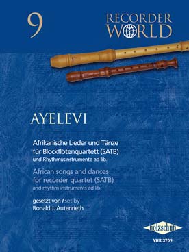 Illustration de AYEKEVI : African songs and dances for recorder quartet (SATB)