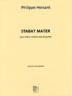 Illustration de Stabat mater pour chœur mixte et viole de gambe - partie de viole de gambe
