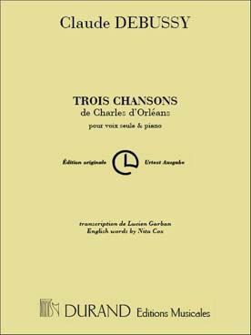 Illustration de Trois chansons de Charles d'Orléans pour voix haute et piano