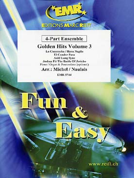 Illustration de FUN & EASY 4-Part Ensemble Golden Hits (avec piano/orgue et percussion en option) - Vol. 3