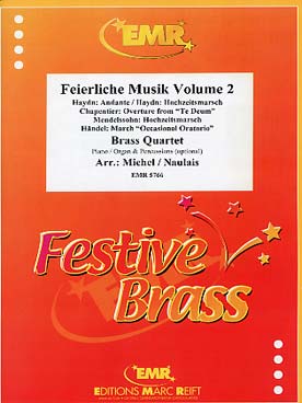 Illustration de FEIERLICHE MUSIK (piano/percu en option) - Brass quartet Vol. 2