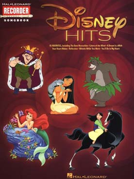 Illustration disney hits for recorder