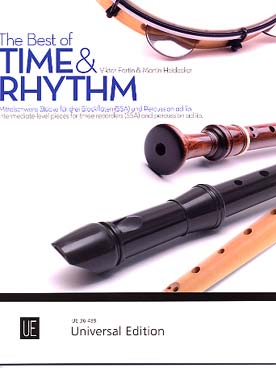 Illustration de The BEST OF TIME & RHYTHM pour 3 flûtes à bec SSA et percussion