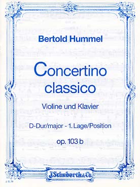 Illustration hummel concertino classico re maj op.103