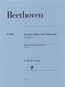 Illustration beethoven duo violon/cello fragment