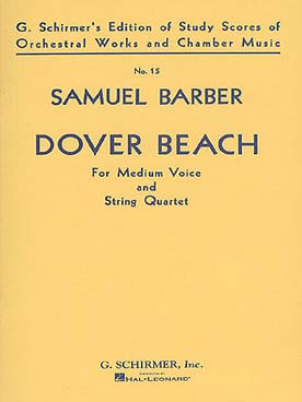 Illustration de Dover beach for medium voice and string quartet - Conducteur poche