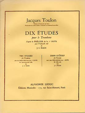 Illustration de 10 Études d'après le prélude de la suite N° 1 de Bach