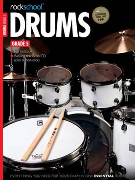 Illustration de ROCKSCHOOL DRUMS (2012-2018) avec CD - Grade 5