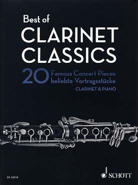 Illustration de BEST OF CLARINET CLASSICS : 20 pièces de concert célèbres