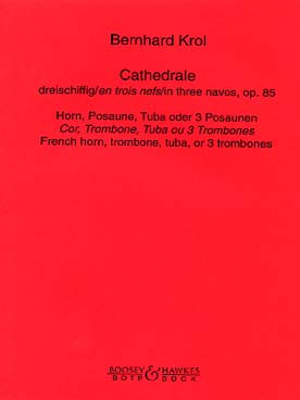 Illustration de Cathedrale op. 85 pour 3 trombones ou pour cor, trombone et tuba (C+P)
