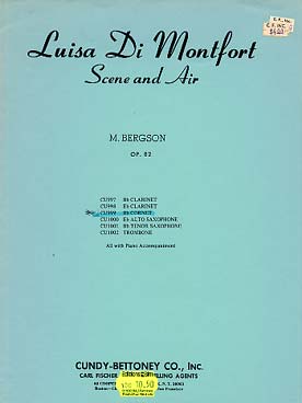 Illustration de Scène et air de "Luisa de Montfort" pour trompette ou cornet   