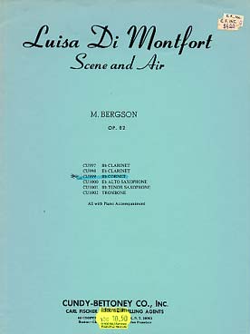 Illustration de Scène et air de "Luisa de Montfort" pour trompette ou cornet