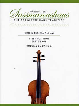 Illustration de VIOLIN RECITAL ALBUM en 1re position pour violon et piano ou  2 violons - Vol. 1 : 20 pièces