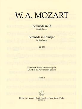 Illustration de Sérénade K 239 en ré M pour orchestre à cordes et timbales - Alto 2