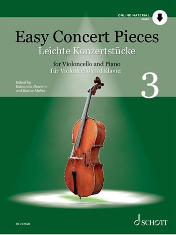 Illustration de EASY CONCERT PIECES avec CD play-along - Vol. 3 : Corelli, Schaffrath, Stanley, Cirri, Haydn, Bréval, Mozart...