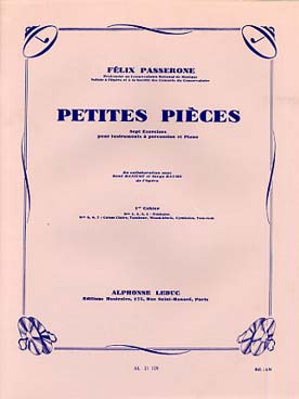 Illustration de Petites pièces : 7 exercices pour percussion et piano