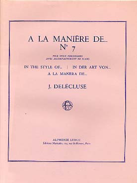 Illustration de A la manière de... - N° 7 : 2 percussions et piano