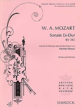 Illustration mozart sonate k 282 en mi b maj