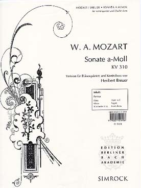 Illustration mozart sonate k 310 en la min