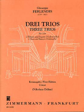 Illustration ferlendis 3 trios pour 2 flutes/basson