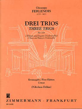 Illustration de 3 Trios pour 2 flûtes et basson (ou violoncelle)