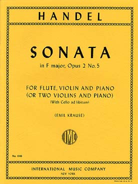 Illustration haendel sonate op. 2/5 en fa maj