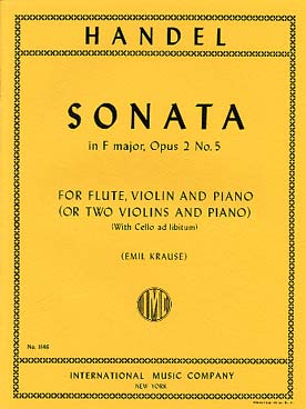 Illustration de Sonate op. 2/5 en fa M pour flûte, violon et piano (ou 2 violons et piano)